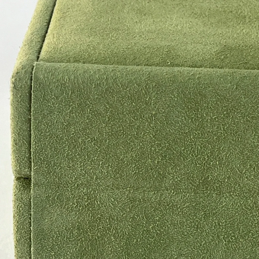 Van Cleef & Arpels Jewelry Box Green Suede Small Square Presentation Case VCA